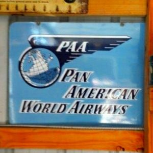 Vintage Pan American enamel sign